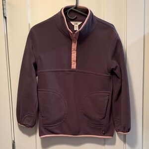 Athleta Girl Lavender & Pink 1/4 Snap Fleece Pullover size 12